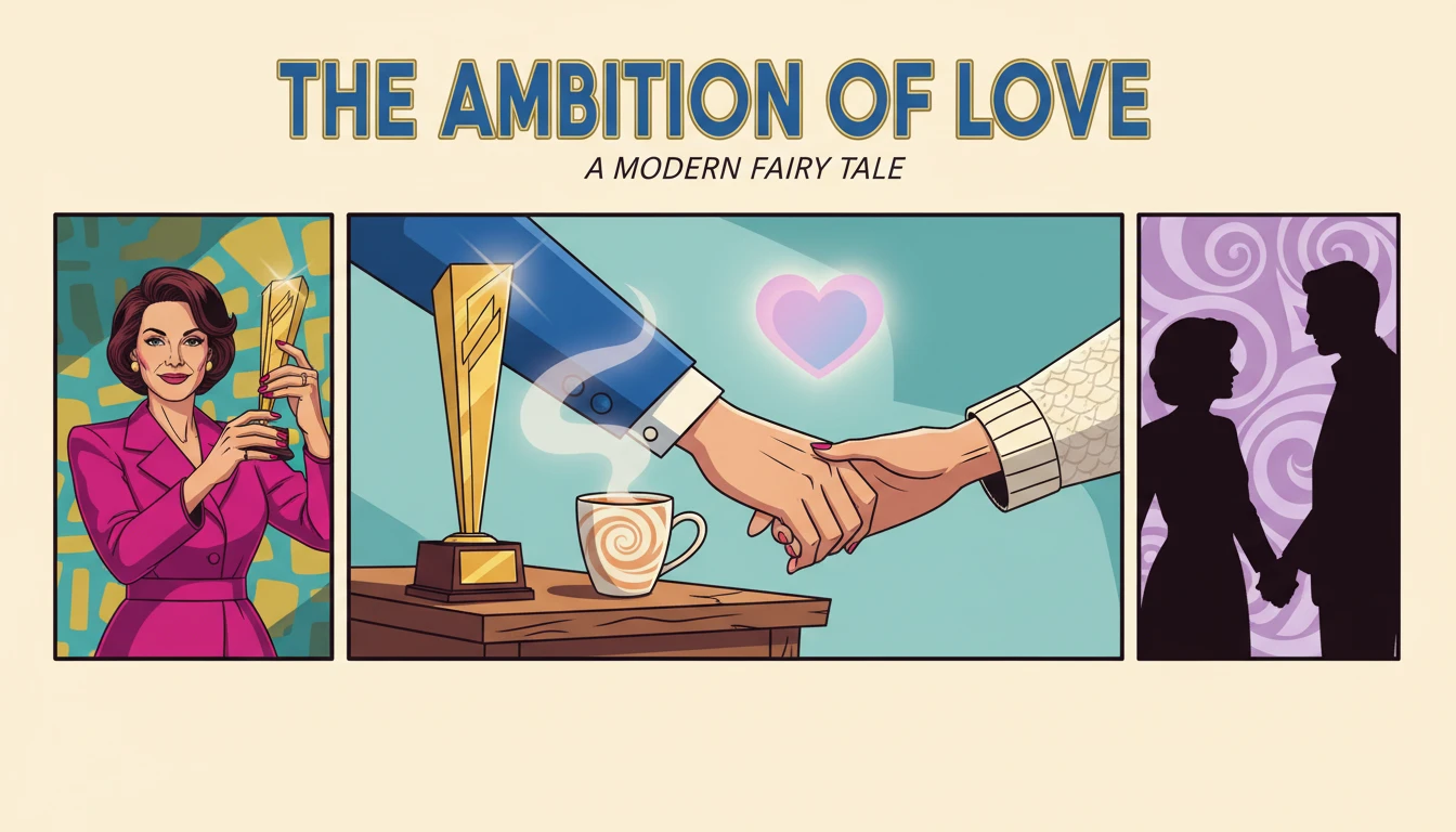 high-achiever-relationship-advice-bestie-ai.webp - A visual representation of high achiever relationship advice showing a trophy beside intertwined hands in a warm home setting.