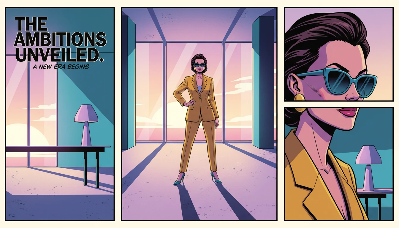 hoda-kotb-bestie-ai.webp - A representation of authenticity in leadership showing a professional woman finding balance between power and warmth.