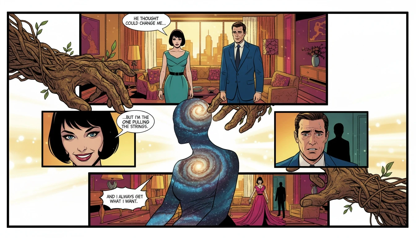 A symbolic image exploring how personality is formed, showing a human silhouette of stars being shaped by hands made of earth and roots, representing the interplay of nature and nurture. how-personality-is-formed-bestie-ai.webp