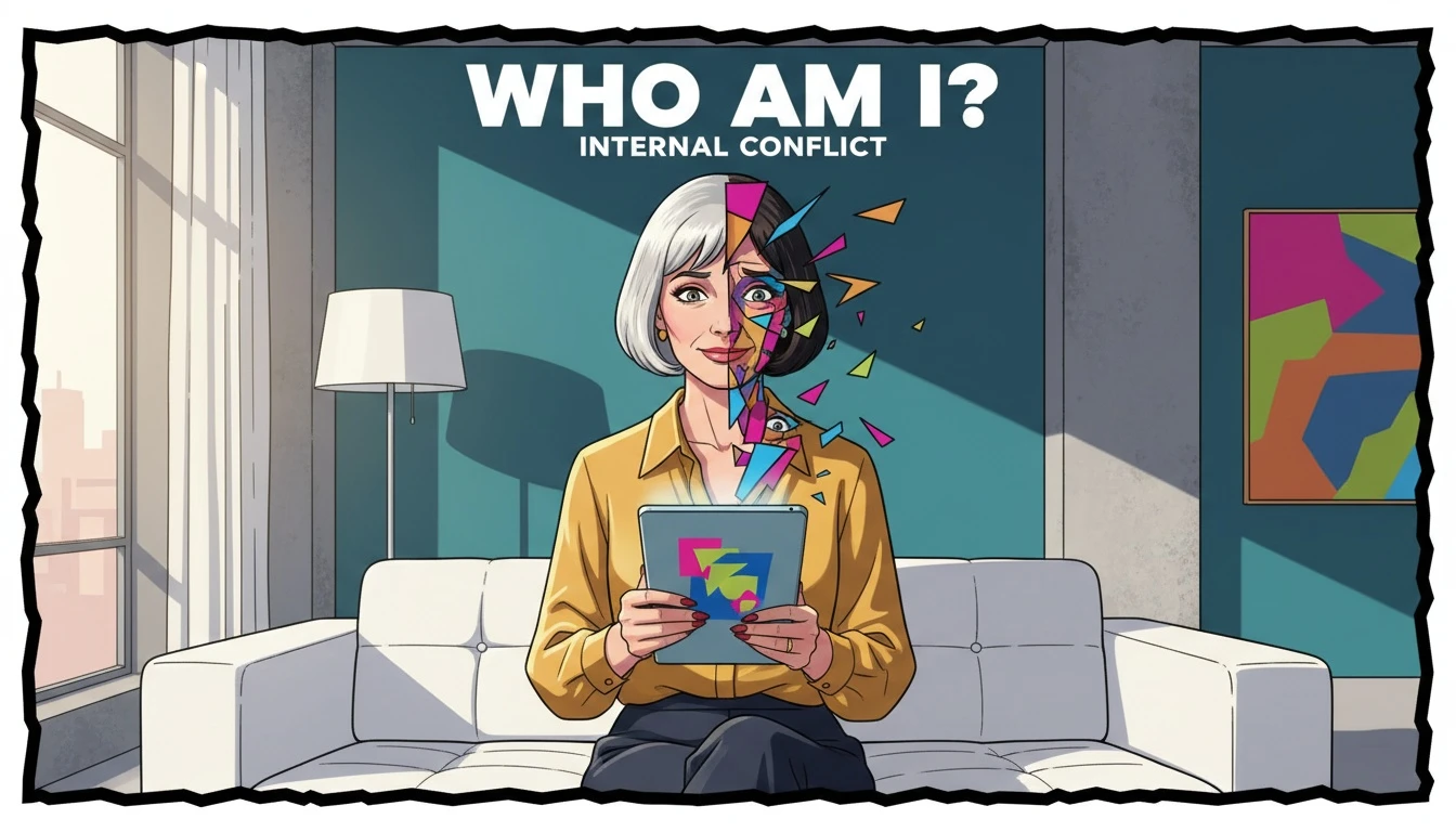 A person reflects on how to get an accurate result on the best free mbti test, their face showing a mix of emotions to represent personality traits. Filename: best-free-mbti-test-bestie-ai.webp