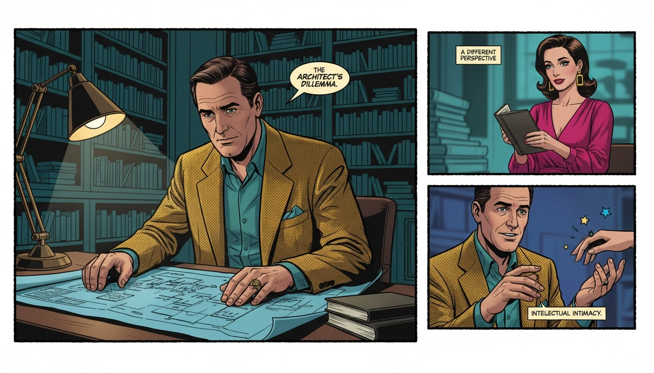 A person offering a book as a symbolic guide on how to befriend an INTJ, representing intellectual connection over superficial small talk. Filename: how-to-befriend-an-intj-bestie-ai.webp