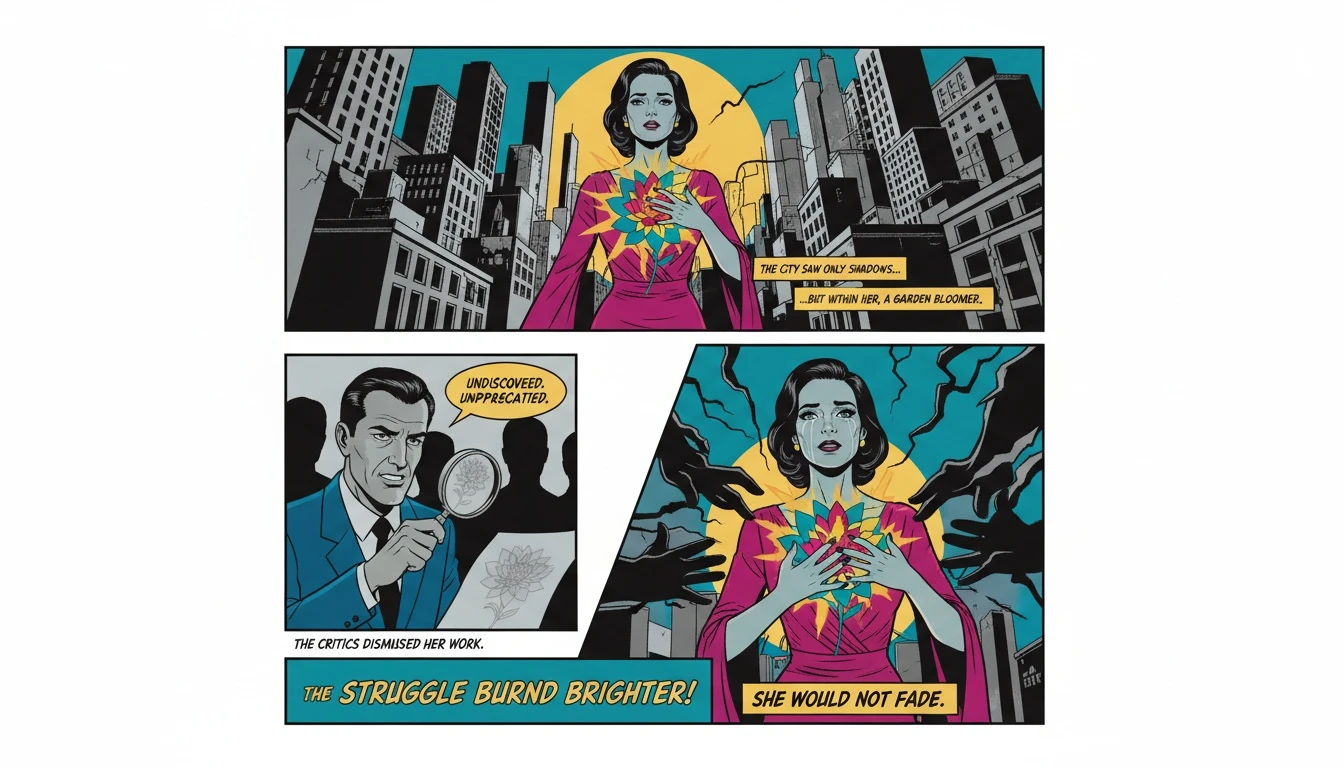 A single glowing flower in a grey city, symbolizing how to cope with feeling undervalued by recognizing your own inner worth. filename: how-to-cope-with-feeling-undervalued-bestie-ai.webp