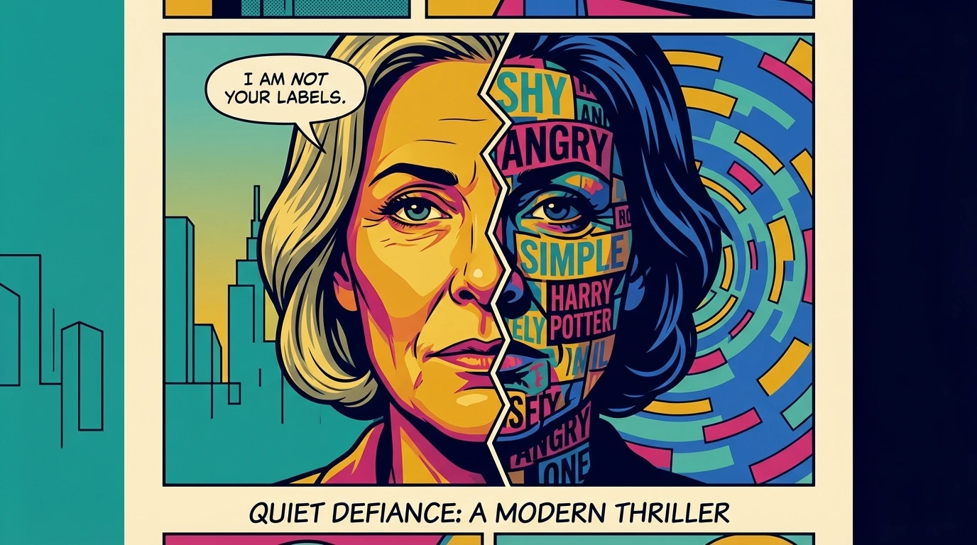 An artistic representation of how to deal with being misunderstood, showing a person's true face emerging from a collage of incorrect labels. Filename: how-to-deal-with-being-misunderstood-bestie-ai.webp