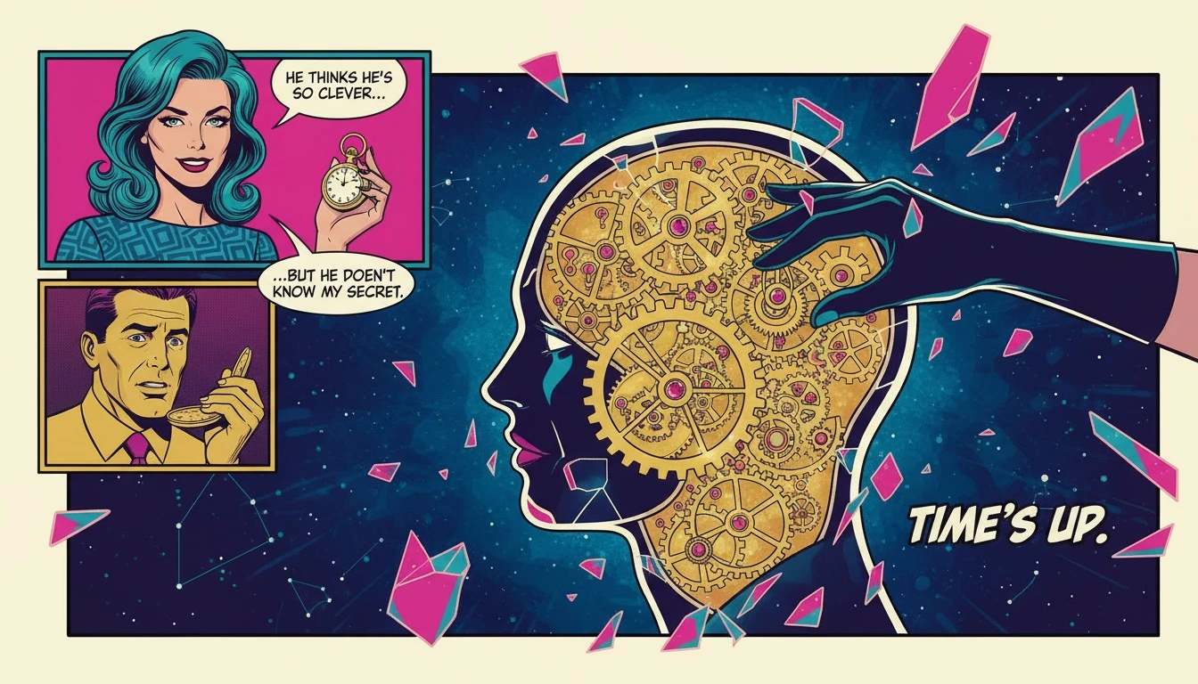 An intricate clockwork brain inside a human silhouette, illustrating the process of how to find my real mbti type by understanding internal cognitive functions. Filename: how-to-find-my-real-mbti-type-bestie-ai.webp