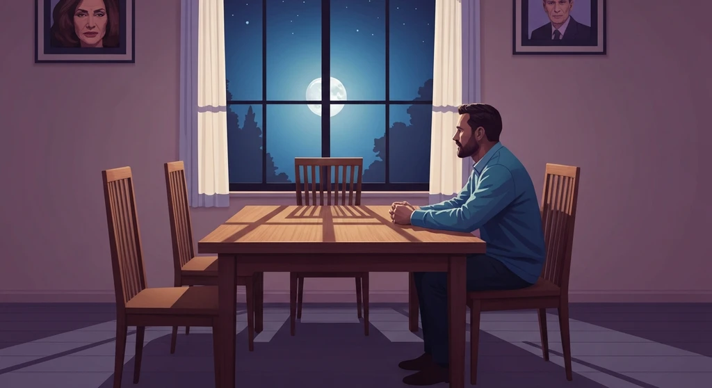 A man reflecting on how to fix resentment in marriage for men in a quiet kitchen-bestie-ai.webp