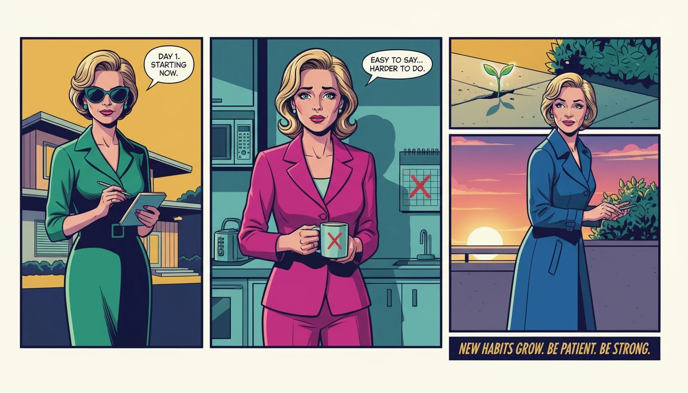 A tiny green sprout emerges from concrete, symbolizing how a consistent guided meditation practice can grow even with small daily efforts. how-to-make-meditation-a-daily-habit-bestie-ai.webp