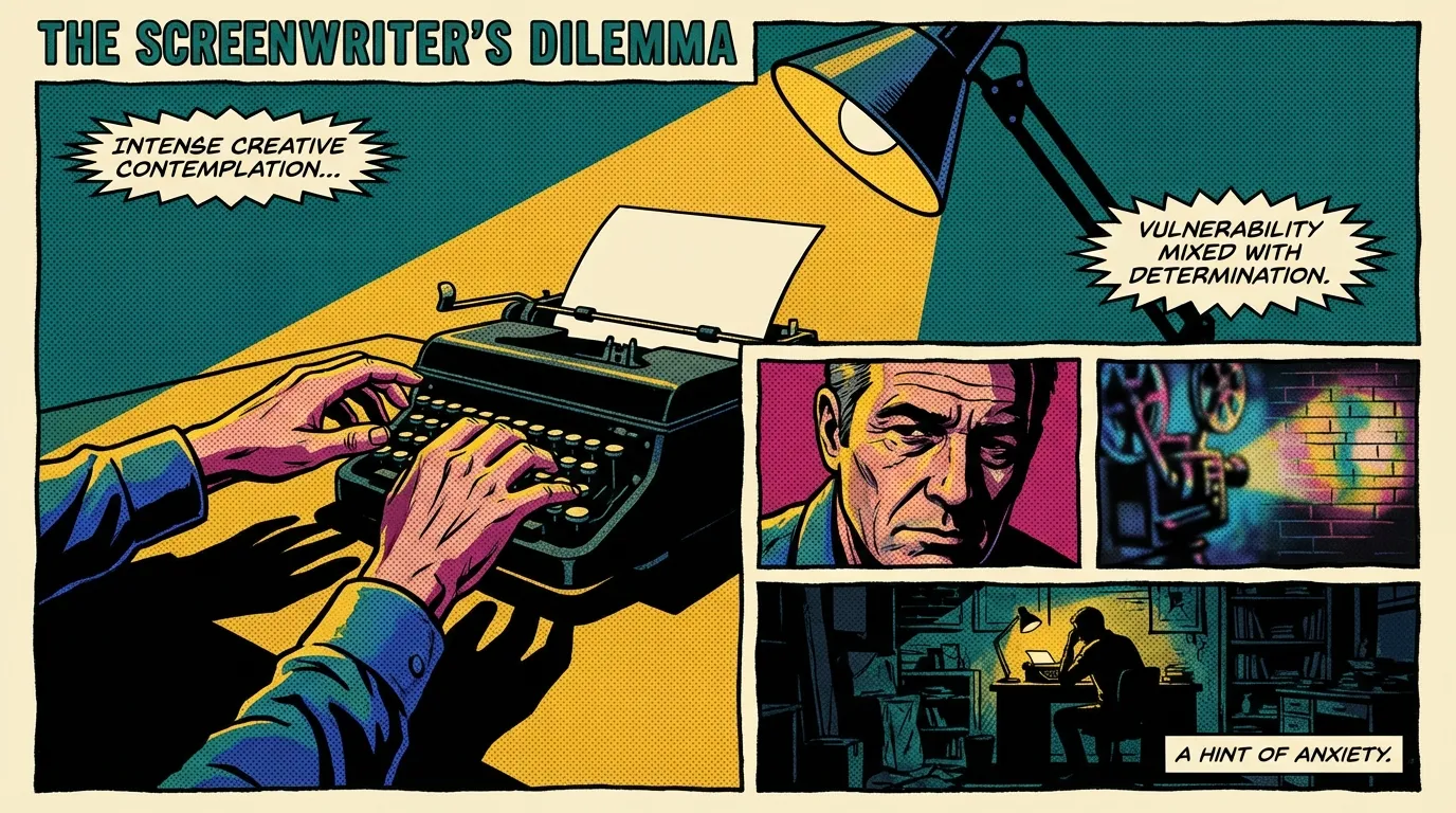 A writer's hands poised over a typewriter, symbolizing the challenge of how to overcome imposter syndrome before sharing creative work. Filename: how-to-overcome-imposter-syndrome-bestie-ai.webp