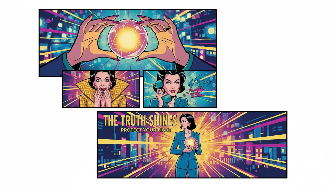 A woman's hands protect a glowing sphere, symbolizing how to set boundaries with people to shield one's inner peace from outside gossip. Filename: how-to-set-boundaries-with-people-bestie-ai.webp