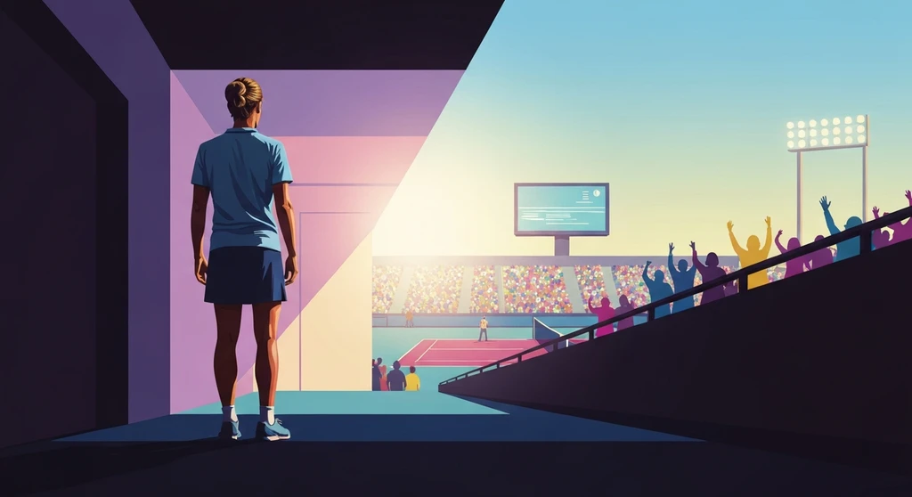 A professional athlete focusing on her inner strength, demonstrating how to stop comparing your career to others-bestie-ai.webp