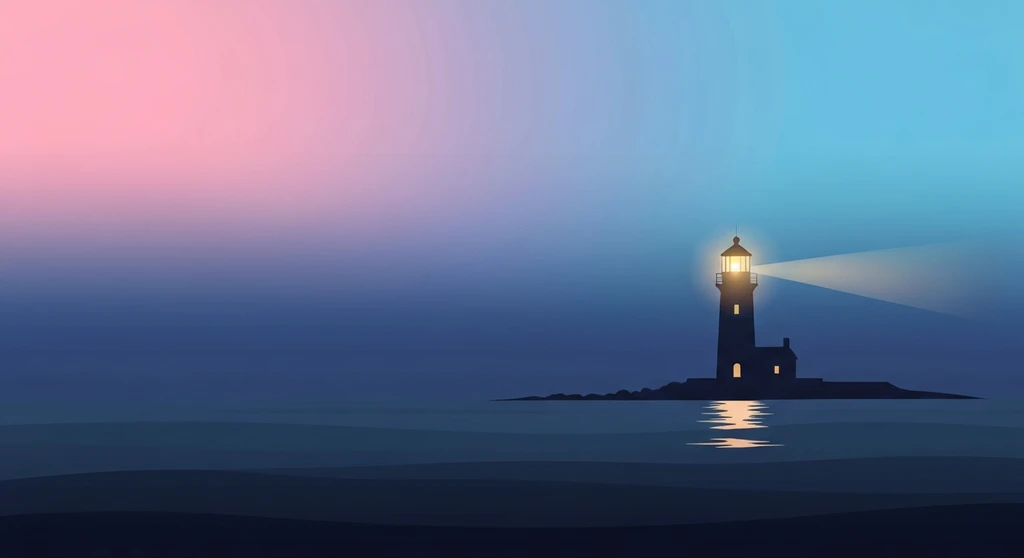 A glowing lighthouse in the fog symbolizing how to tell someone you are emotionally exhausted-bestie-ai.webp