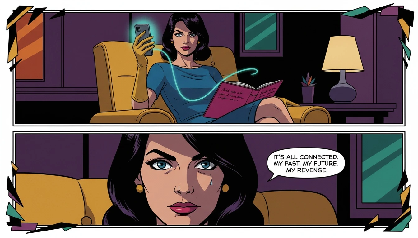 A person using an ai cbt app on their phone to prepare for therapy, visually represented by a thread of light connecting the device to a personal journal, showing how digital tools for mental health support enhance self-reflection. how-to-use-ai-cbt-app-with-therapist-bestie-ai.webp