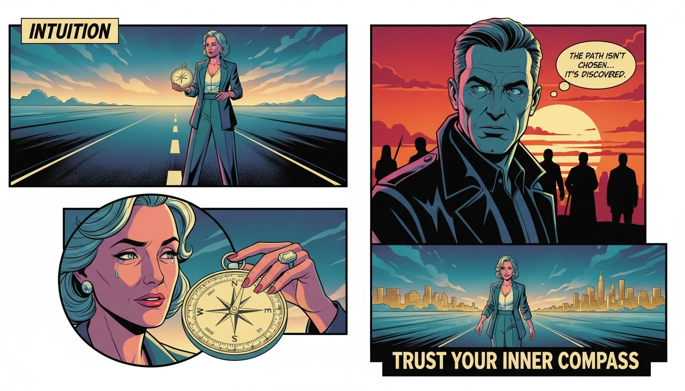 A visual metaphor for how to use mbti for self improvement, showing a person holding a symbolic compass to guide their personal growth journey on an open road. how-to-use-mbti-for-self-improvement-bestie-ai.webp