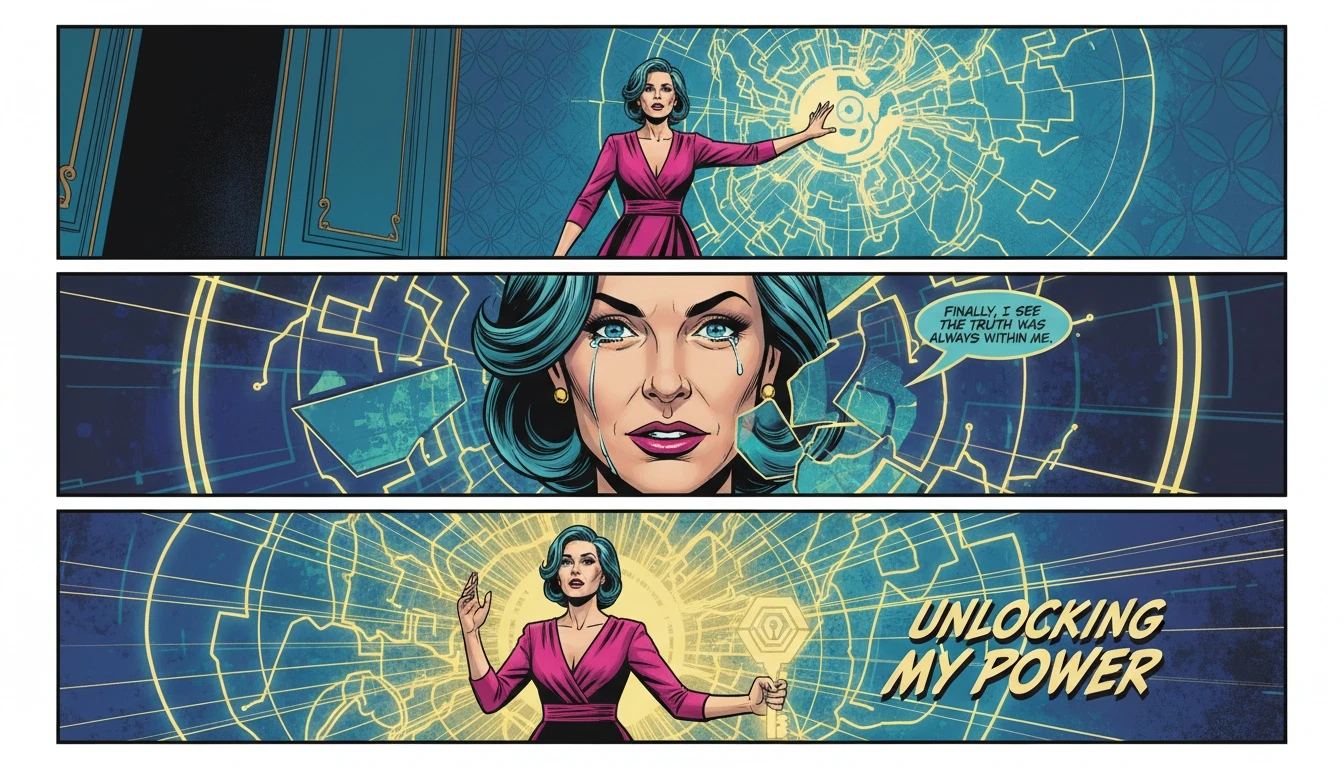 A person exploring a glowing map of their own psyche, illustrating how to use your mbti type for growth and self-discovery. File: how-to-use-your-mbti-type-for-growth-bestie-ai.webp