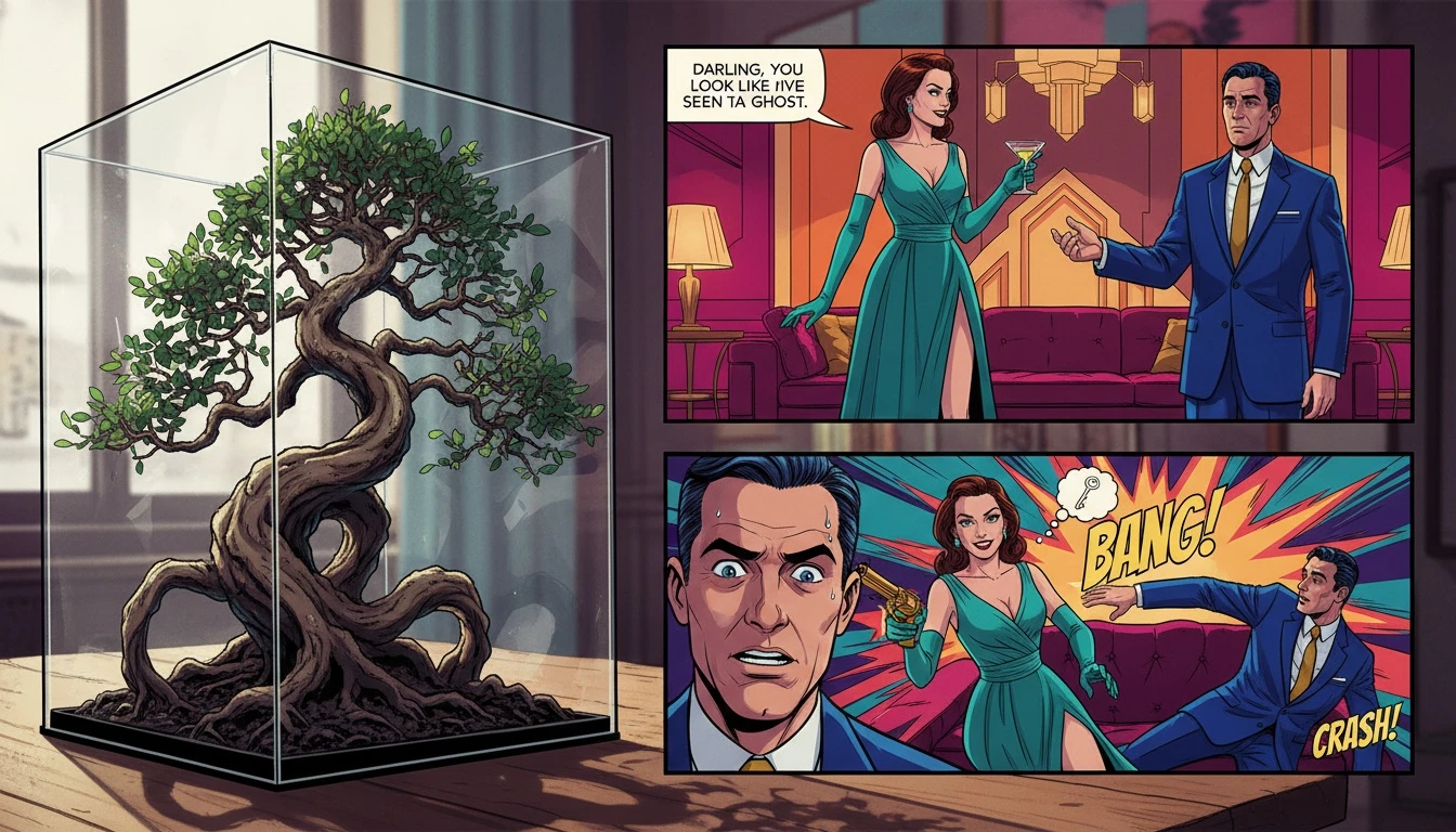 A symbolic image representing how upbringing affects mbti type, showing a resilient bonsai tree whose growth is shaped by the glass container it's in. Filename: how-upbringing-affects-mbti-type-bestie-ai.webp