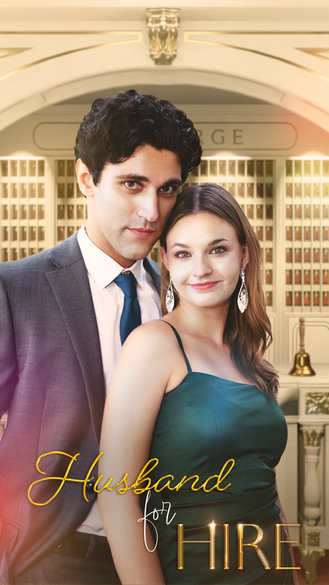 A dramatic scene from the 'Husband For Hire' short drama, featuring the disguised billionaire and the heartbroken heroine, symbolizing hidden identities and contract love.