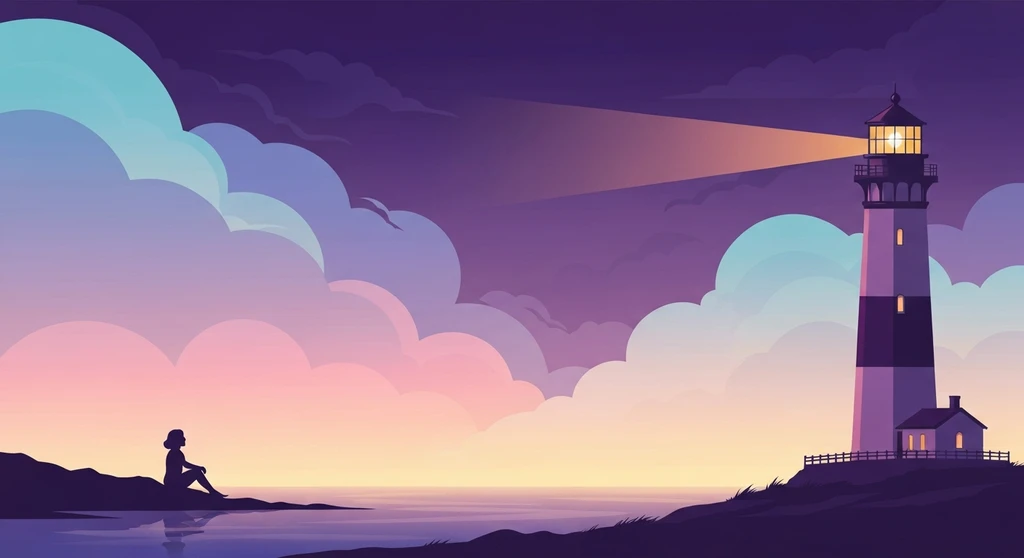 A lighthouse in a storm symbolizing the journey of navigating hypervigilance definition and symptoms-bestie-ai.webp