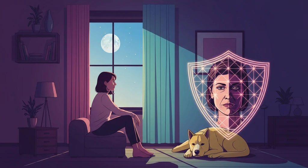 A visual metaphor of hypervigilance showing a person protected by a glowing shield while seeking peace, captured in a moody and cinematic style for bestie-ai.webp