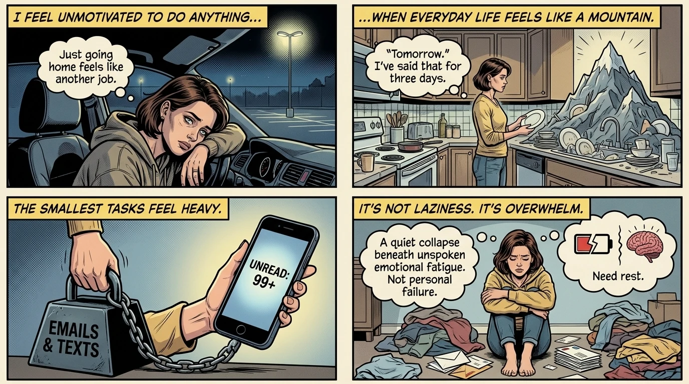 I Feel Unmotivated to Do Anything — When Everyday Life Feels Like a Mountain No One Else Can See