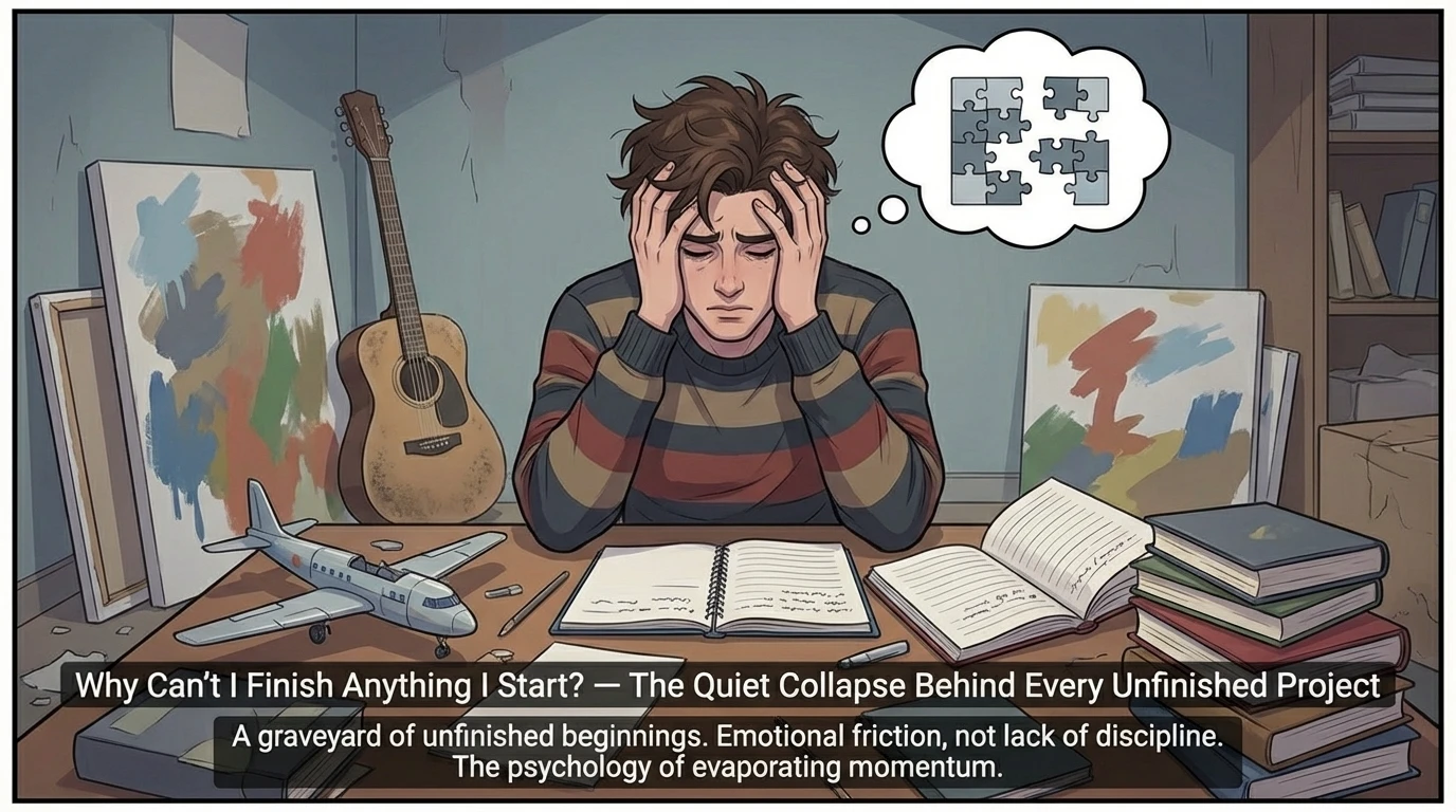 Why Can’t I Finish Anything I Start? — The Quiet Collapse Behind Every Unfinished Project