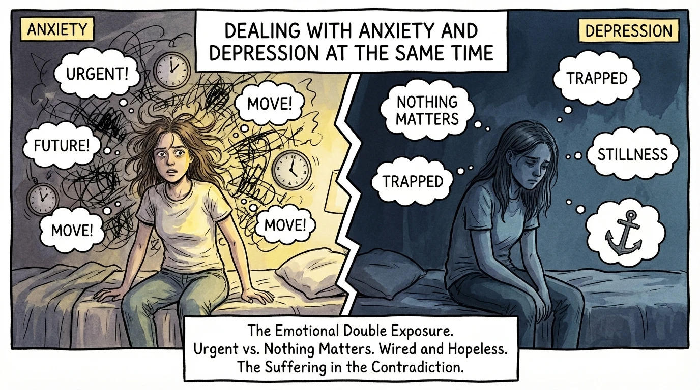 Dealing With Anxiety and Depression at the Same Time — The Emotional Double Exposure No One Sees