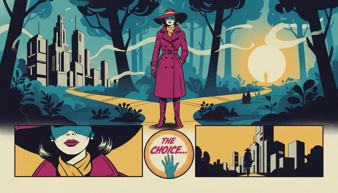 A person at a crossroads, representing the common infj career struggles of choosing between a conventional path and a path with meaning. Filename: infj-career-struggles-bestie-ai.webp