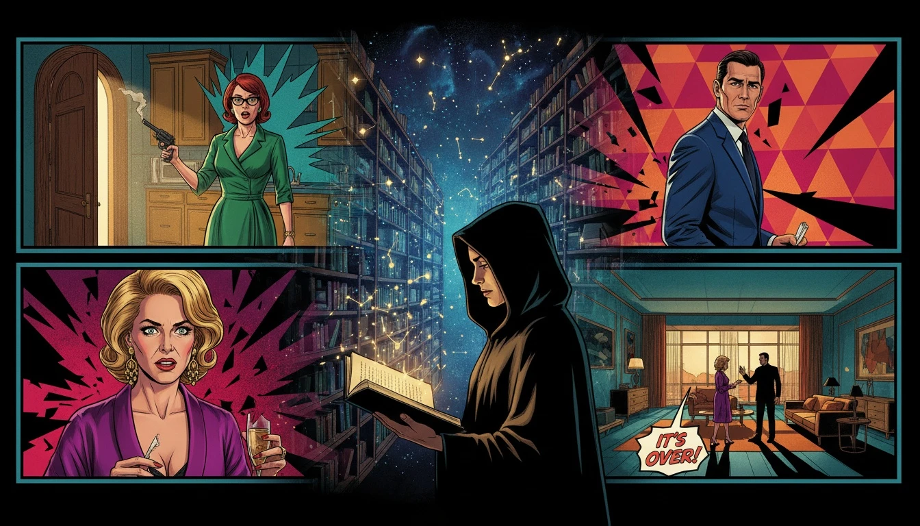 A symbolic representation of the inner world of INFJ famous people, showing a person in a cosmic library, ready to share their creative genius. Filename: infj-famous-people-creative-genius-bestie-ai.webp