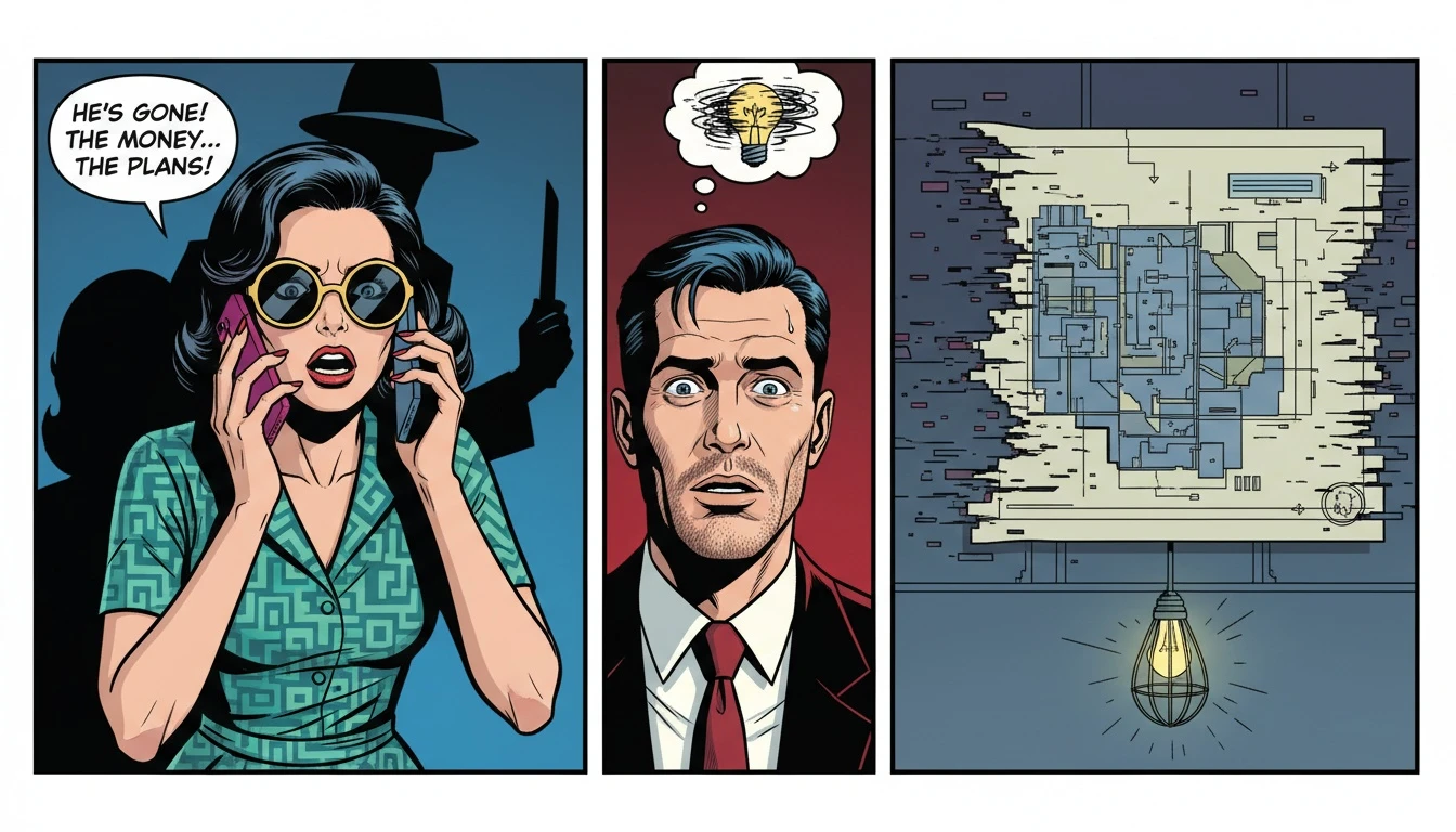 A symbolic image representing INTJ burnout symptoms and recovery, showing a complex blueprint dissolving into static to illustrate the feeling of losing one's strategic vision. filename: intj-burnout-symptoms-and-recovery-bestie-ai.webp