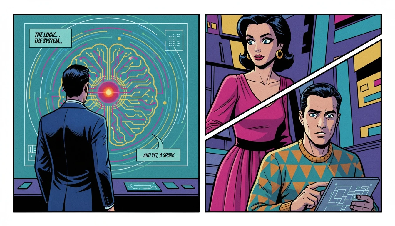 A visual representation of intj empathy psychology, showing a complex blueprint of a brain with a warm, glowing core, symbolizing cognitive understanding powered by deep-seated values. Filename: intj-empathy-psychology-bestie-ai.webp