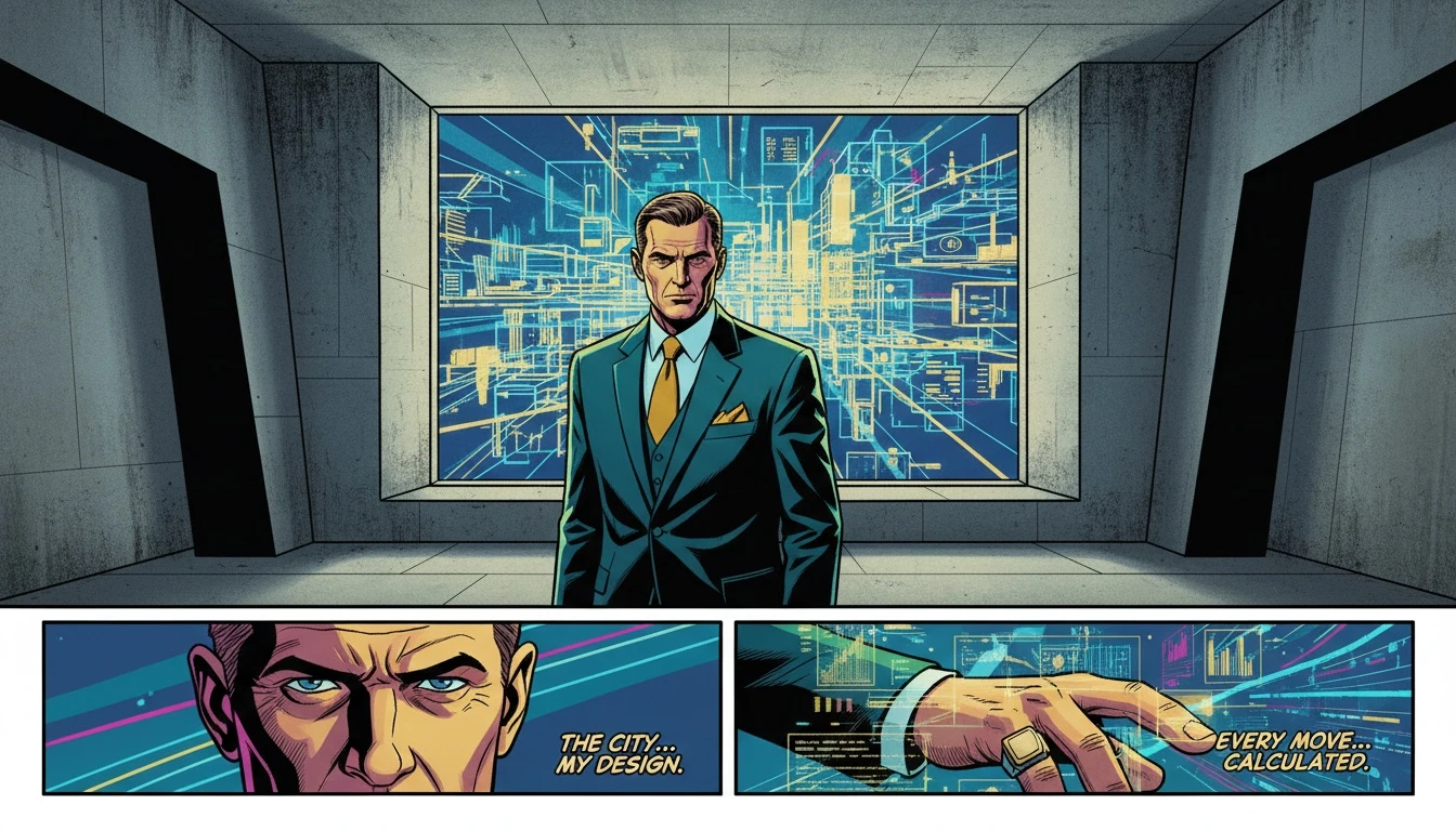 A visualization of the INTJ in the workplace strengths and weaknesses, showing a strategic thinker planning complex systems. Filename: intj-in-the-workplace-strengths-and-weaknesses-bestie-ai.webp