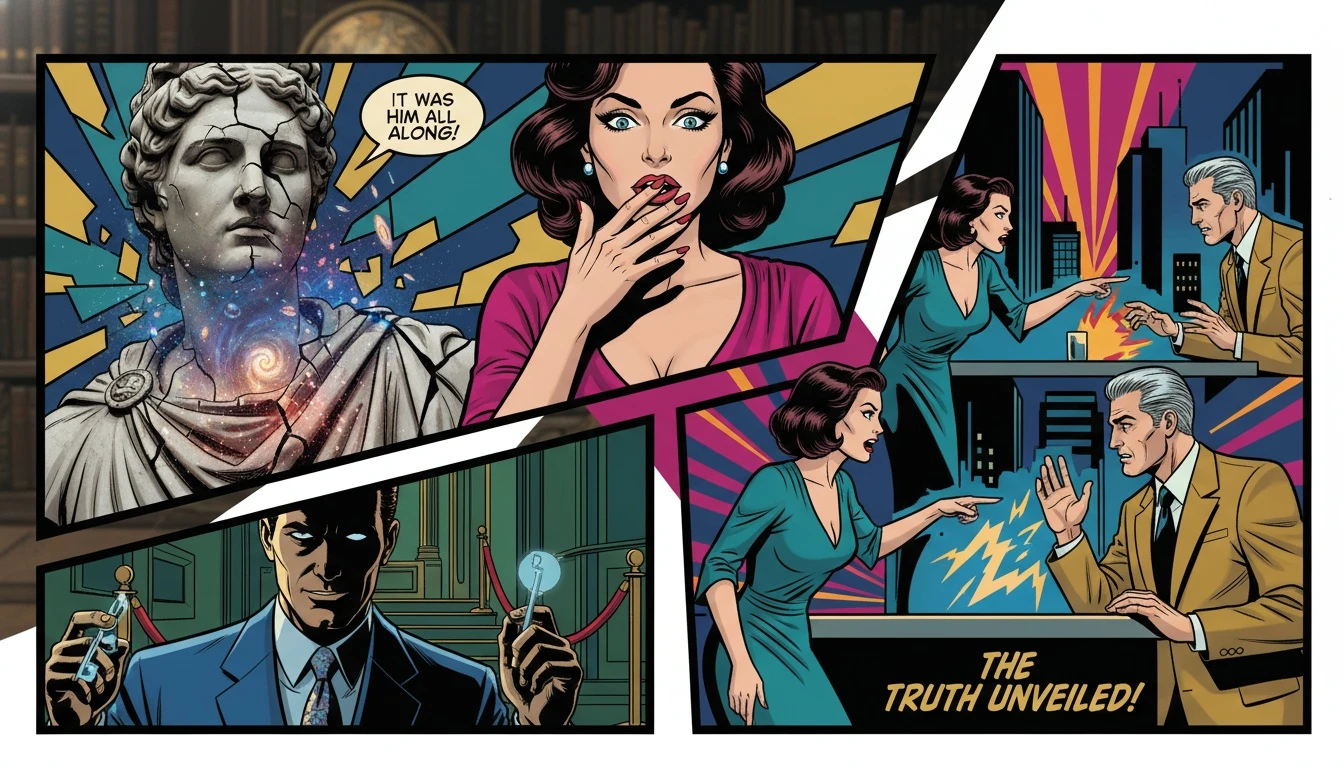 A marble statue with cracks showing a galaxy inside, symbolizing the deep inner world of the INTJ personality that lies beneath a stoic exterior. filename: intj-personality-emotions-stereotype-bestie-ai.webp