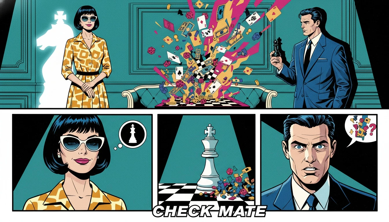 A lone chess king representing the strategic INTJ mind, contemplating a chaotic world and reflecting on INTJ quotes on ethics and beliefs. Filename: intj-quotes-on-ethics-and-beliefs-bestie-ai.webp