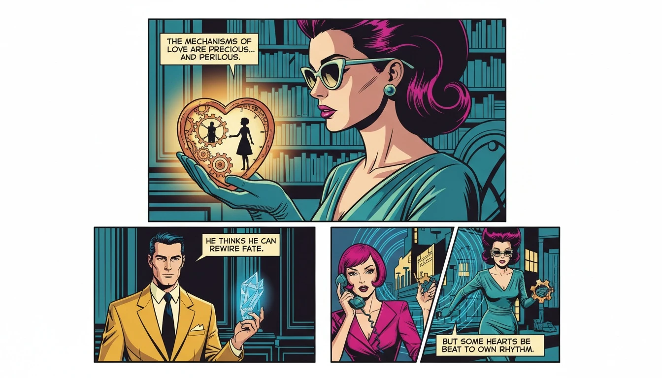 A glowing clockwork heart in a library, symbolizing the intricate mind of an INTJ seeking connection, as explored in this INTJ relationship compatibility guide. Filename: intj-relationship-compatibility-guide-bestie-ai.webp