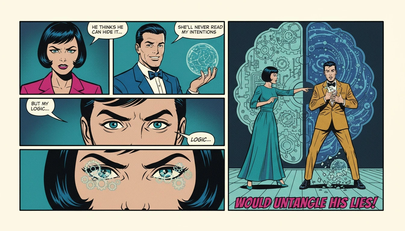 An artistic representation of INTJ strengths vs autism traits, featuring a complex clockwork brain analyzing constellations, which symbolizes a logical approach to social dynamics. intj-strengths-vs-autism-traits-bestie-ai.webp