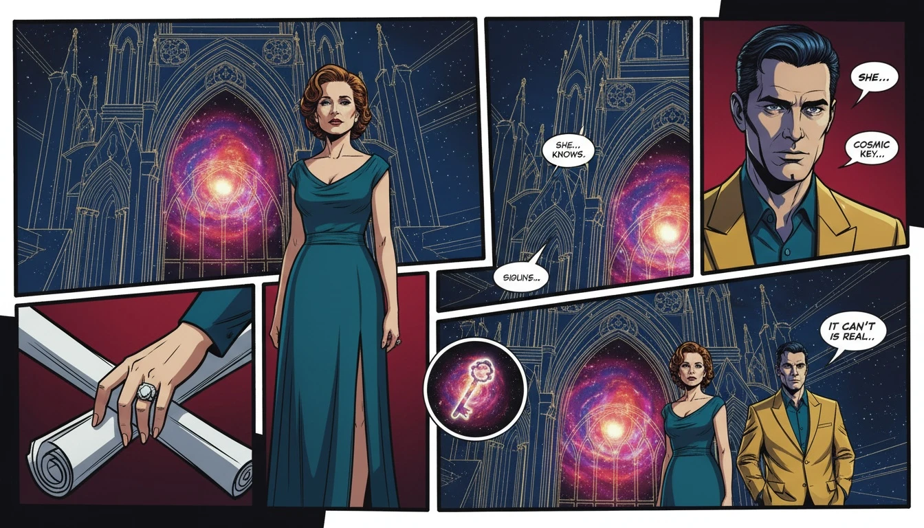 A symbolic image exploring INTP and religion beliefs, showing a logical cathedral blueprint filled with cosmic wonder, illustrating the reconciliation of intellectual structure and spiritual faith. Filename: intp-and-religion-beliefs-bestie-ai.webp