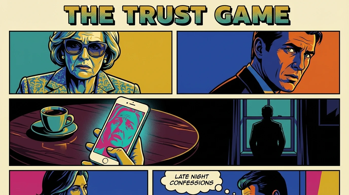 A smartphone on a dark table reflects a person's face, symbolizing the question 'is ai relationship therapy safe' and the privacy concerns involved. filename: is-ai-relationship-therapy-safe-bestie-ai.webp