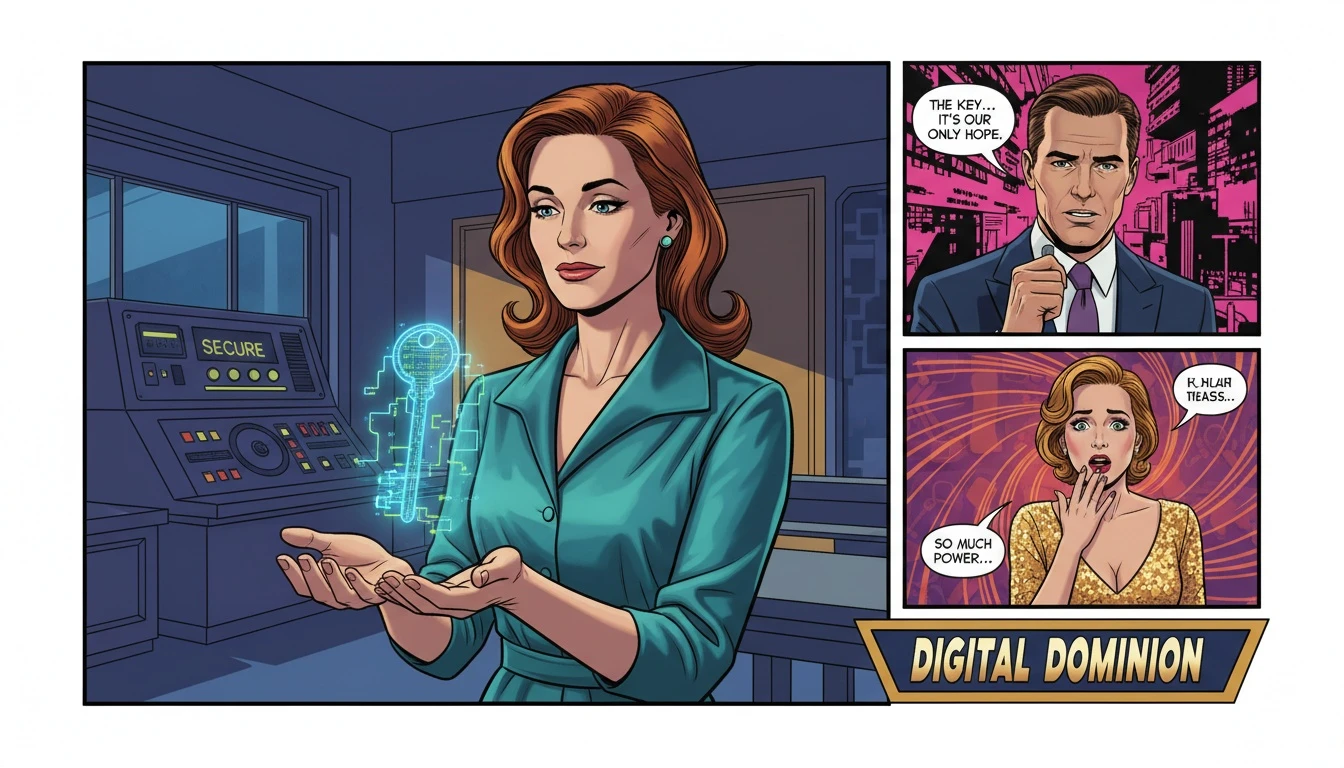 A symbolic image showing a glowing digital key, representing the digital trust and privacy essential for a safe ai counselor experience. Filename: ai-counselor-safety-and-privacy-bestie-ai.webp