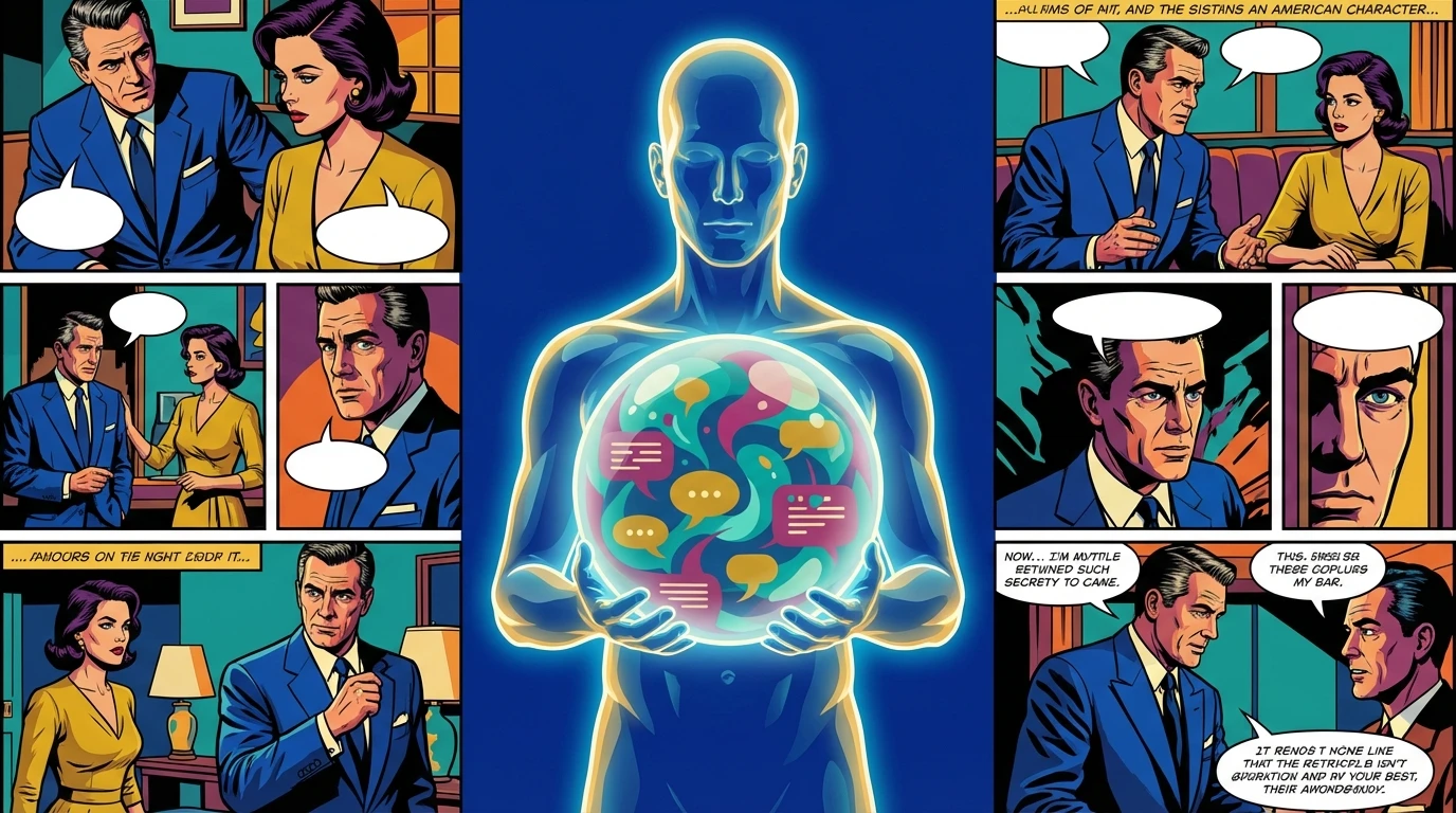 A symbolic image illustrating the data privacy of an ai coach app, showing a glowing figure protecting a secure sphere of personal thoughts. Filename: is-your-ai-coach-app-safe-data-privacy-bestie-ai.webp