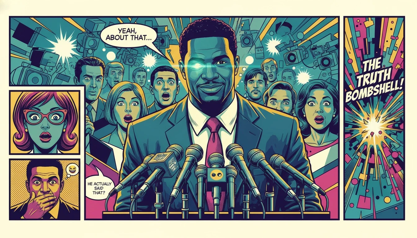 A portrait capturing the authentic personality of Jacoby Brissett at a press conference, a moment that led to his viral quote about a backup center. jacoby-brissett-viral-center-quote-bestie-ai.webp