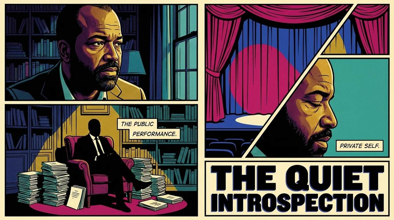 A thoughtful depiction of the private side of actor Jeffrey Wright, whose wife and children are discussed in the article, highlighting his pensive nature away from the screen. Filename: jeffrey-wright-wife-and-children-bestie-ai.webp