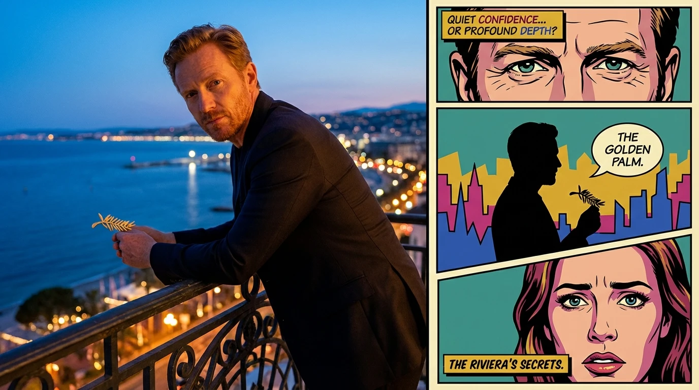 A symbolic image representing the profound career achievement of Jesse Plemons, who won the Best Actor award at Cannes, showing his quiet confidence and depth. jesse-plemons-cannes-best-actor.webp