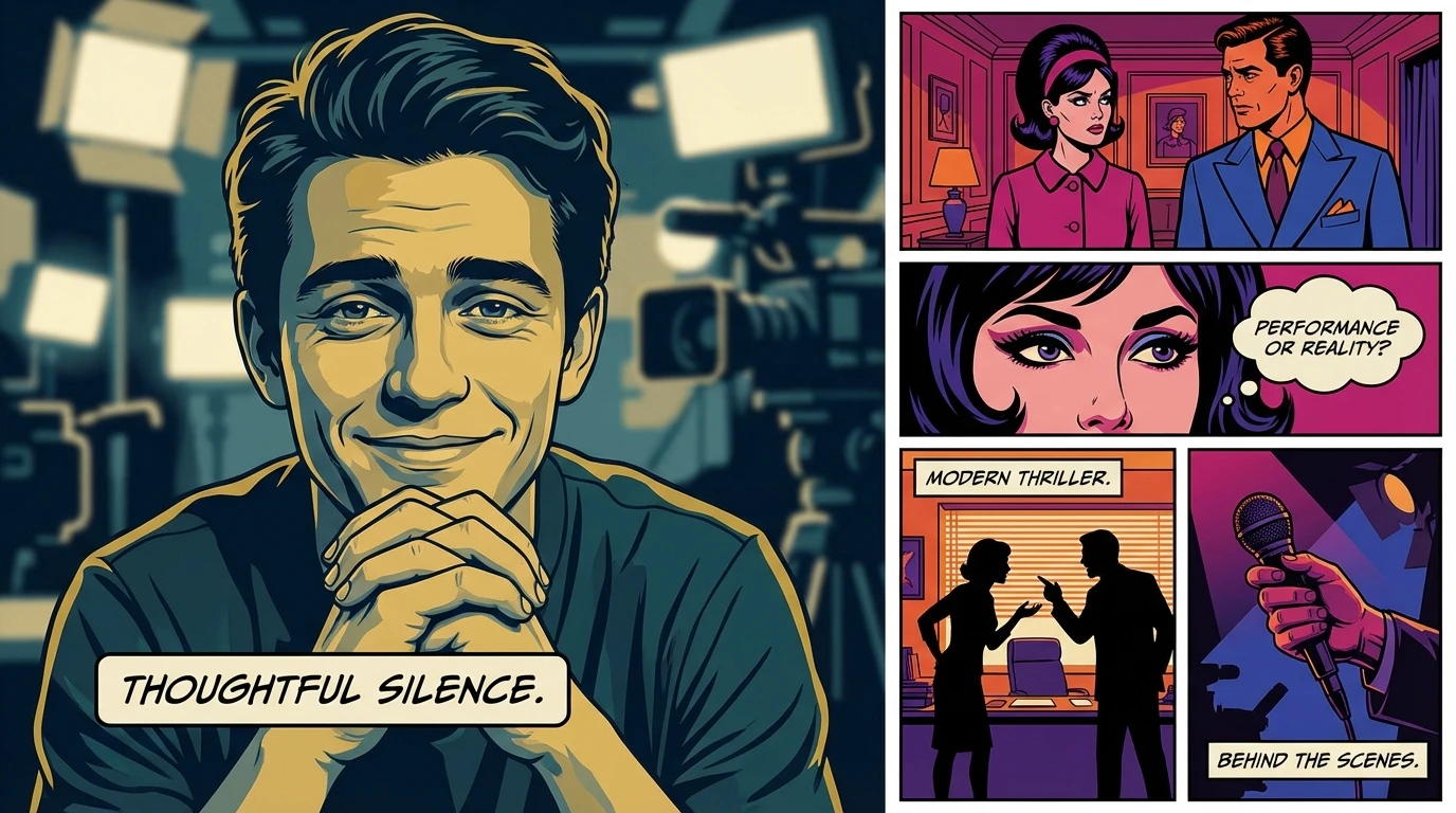 A thoughtful Josh Hutcherson personality analysis is reflected in an image of him in a press interview, showing the contrast between his public persona and inner self. filename: josh-hutcherson-personality-analysis-bestie-ai.webp