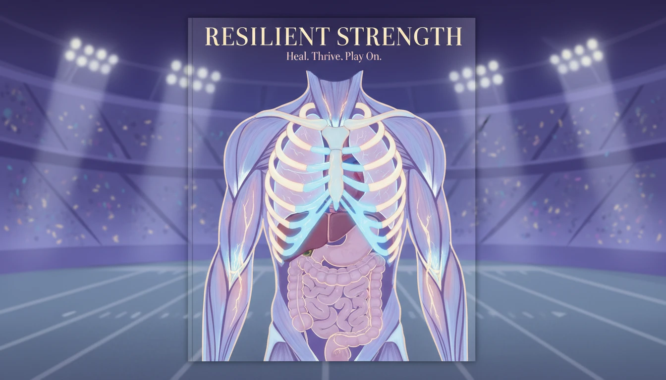 An anatomical diagram illustrating the core muscles involved in the JT Tuimoloau injury, showing the oblique strain and the path to recovery. Filename: jt-tuimoloau-injury-recovery-timeline-bestie-ai.webp