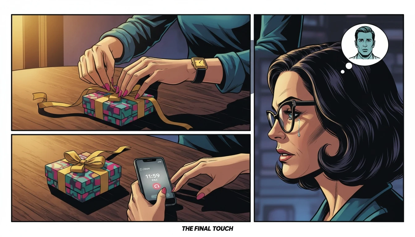 A pair of hands thoughtfully wrapping one of many possible last minute birthday gifts for a boyfriend, symbolizing that a quick choice can still be full of intention and care. last-minute-birthday-gifts-for-boyfriend-bestie-ai.webp