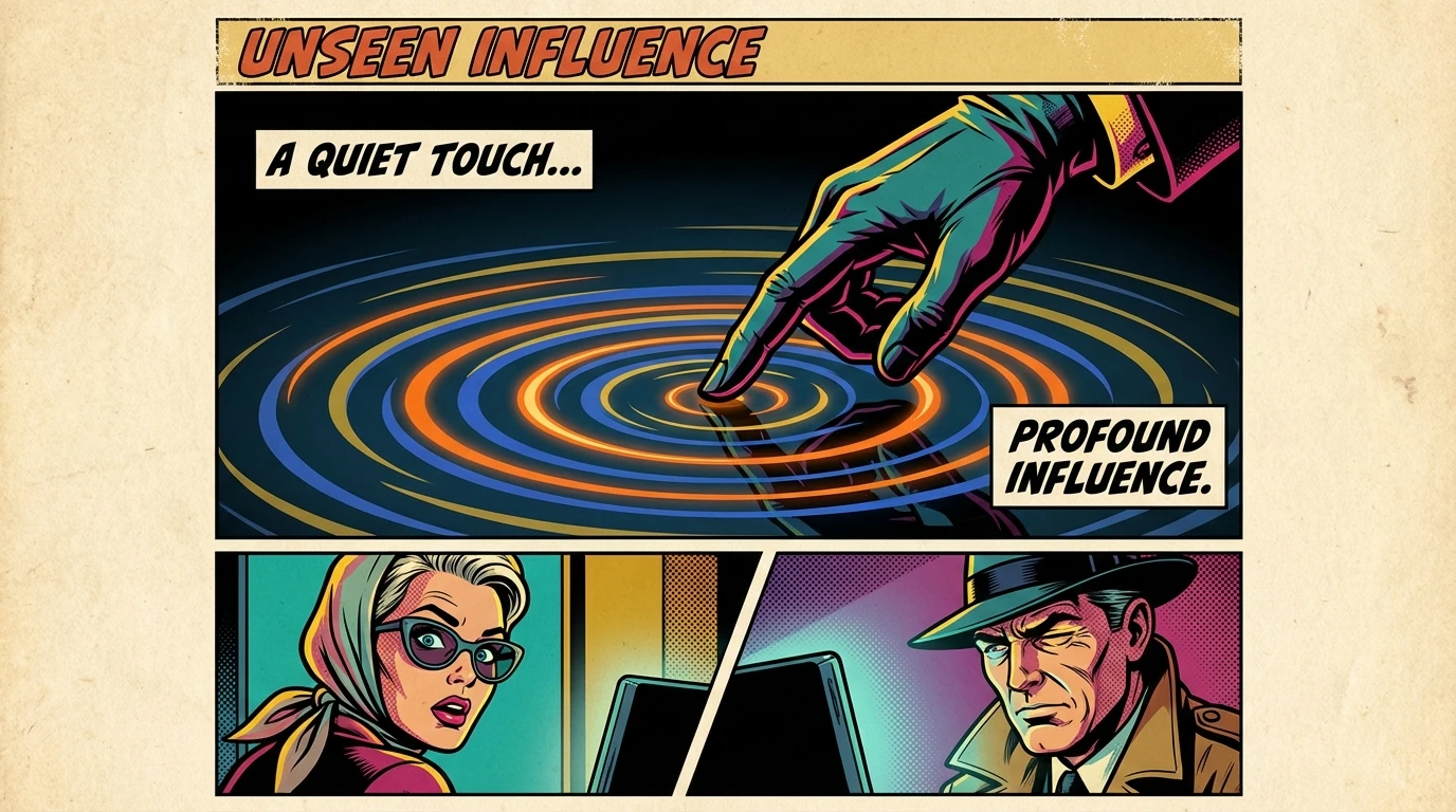 A visual representation of the lasting emotional impact on others, showing a hand creating glowing ripples in dark water. Filename: lasting-emotional-impact-on-others-bestie-ai.webp