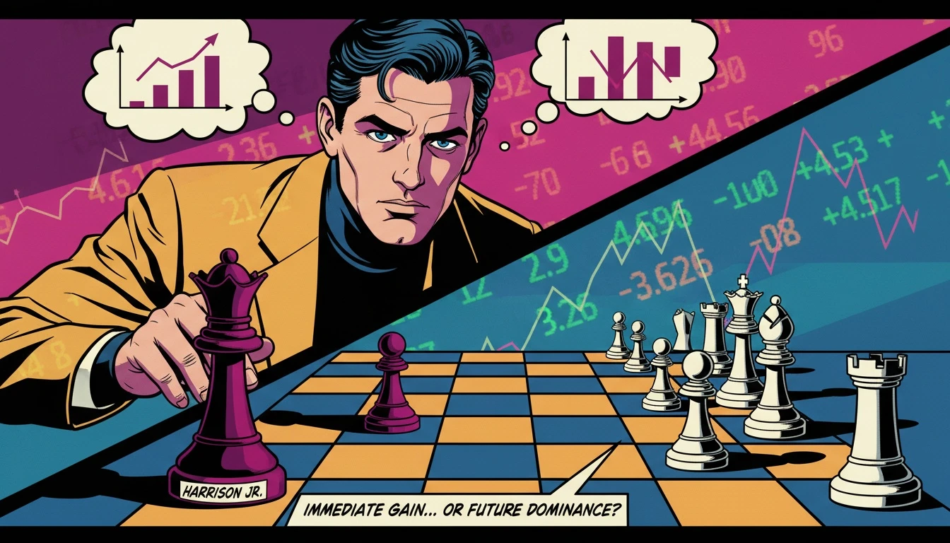 A symbolic image representing the strategic thinking behind Marvin Harrison Jr. dynasty value in fantasy football, with a single powerful chess piece on a board. Filename: marvin-harrison-jr-dynasty-value-bestie-ai.webp