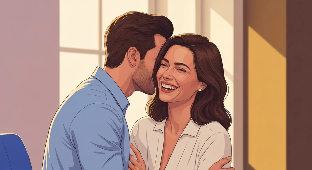 A couple sharing a laugh, illustrating the intimacy created by using the right masculine pet names for him. filename: masculine-pet-names-for-him-bestie-ai.webp