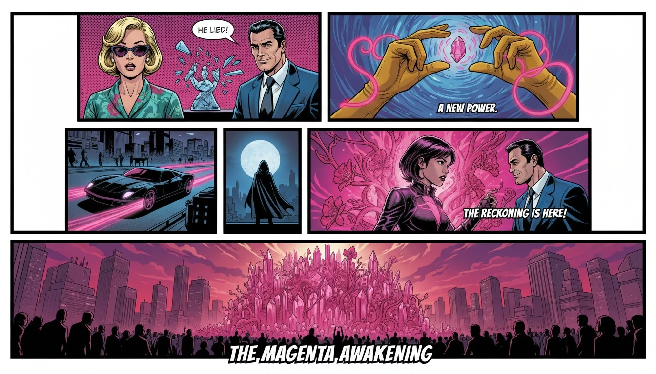 A visual representation of the mbti and adhd overlap, showing an organized crystal structure (personality) intertwined with chaotic, vibrant vines (neurodivergence), demonstrating a symbiotic relationship. Filename: mbti-and-adhd-overlap-bestie-ai.webp