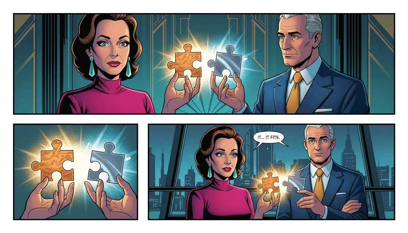 Two puzzle pieces, one wood and one metal, connect to symbolize the complexities of mbti compatibility for dating. Filename: mbti-compatibility-for-dating-bestie-ai.webp