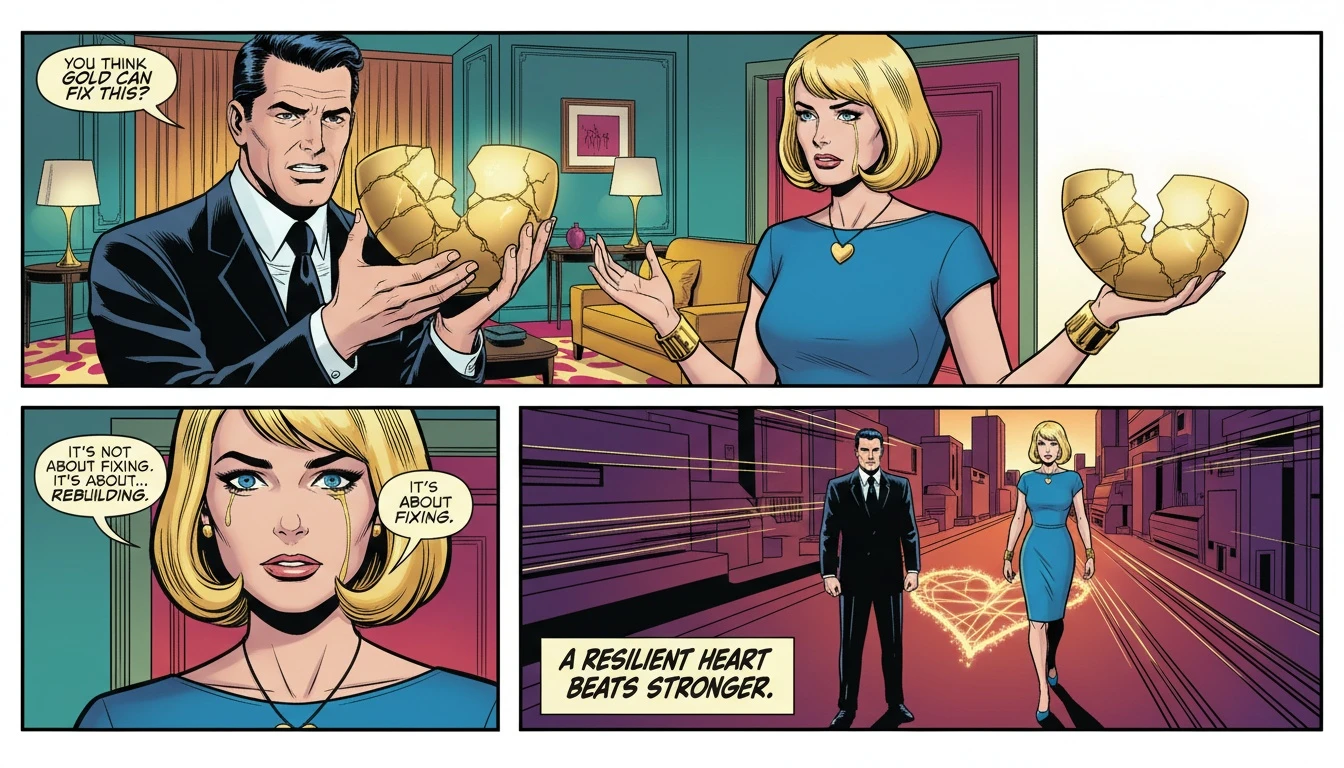 A symbolic image of a heart repaired with gold kintsugi, representing how people wondering which mbti types most likely to have trauma can find beautiful resilience and healing. Filename: mbti-types-most-likely-to-have-trauma-bestie-ai.webp