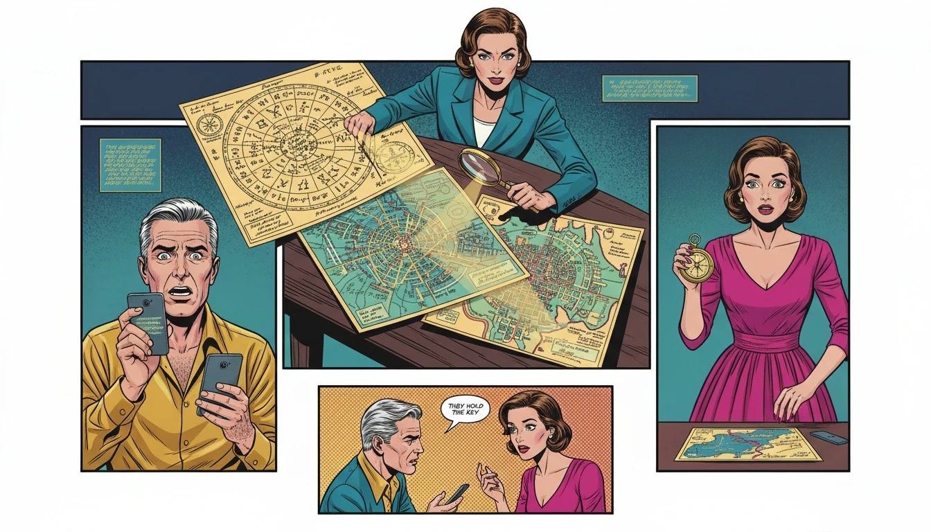 A symbolic image showing how understanding mbti vs enneagram for compatibility can reveal deeper insights in a relationship, represented by overlapping psychological maps. bestie-ai-mbti-vs-enneagram-for-compatibility.webp